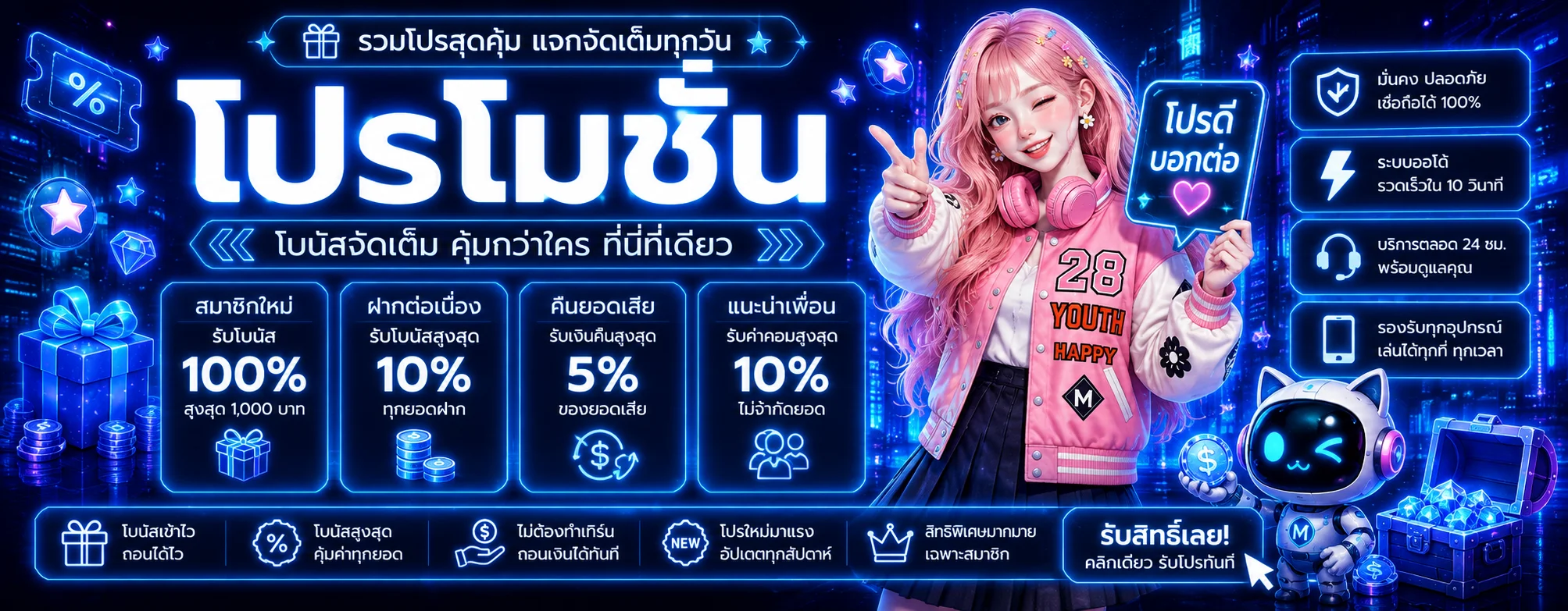 โปรโมชั่น SYSTEM789 โบนัสสมาชิกใหม่และสมาชิกเก่า